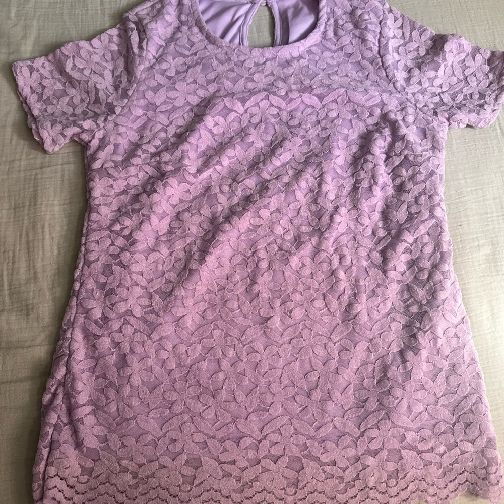 Teddi Light Purple Lace Blouse